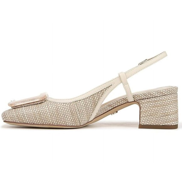 Sam Edelman Tracie Slingback Heel US Shoe Size: 9.5 M, Color:Light Natural Weave - Picture 3 of 9